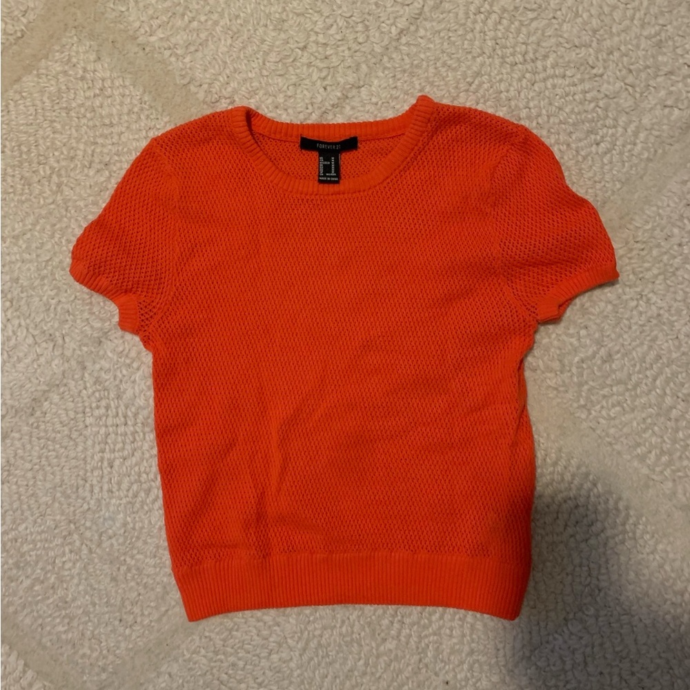 FOREVER 21 Girls M Bright Orange Top